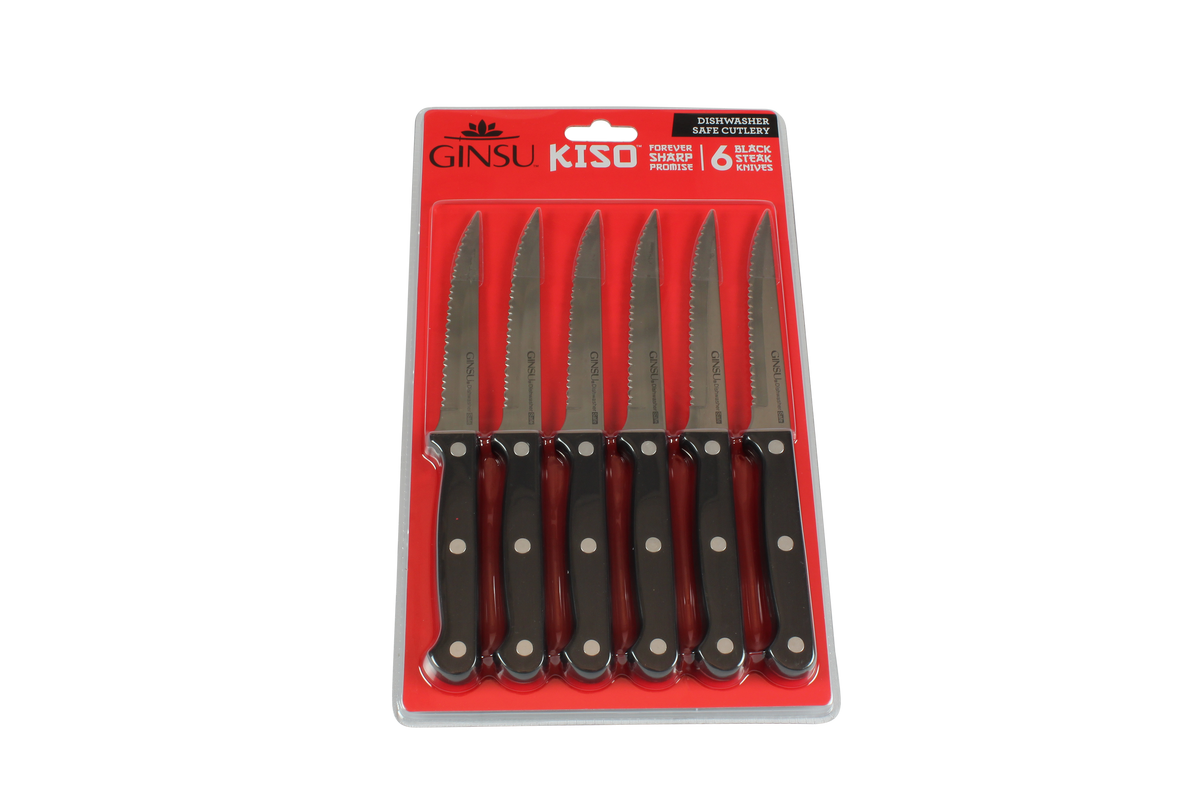 Ginsu Kiso Dishwasher Safe 14pc Knife Block Set Natural With Red