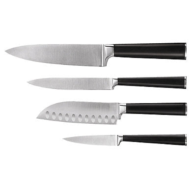 Ginsu Chikara Series Forged 5-Piece Japanese Knife Set, Black - Premium  Cutlery Set with 420J Stainless Steel Kitchen Knives and Toffee Bamboo Block