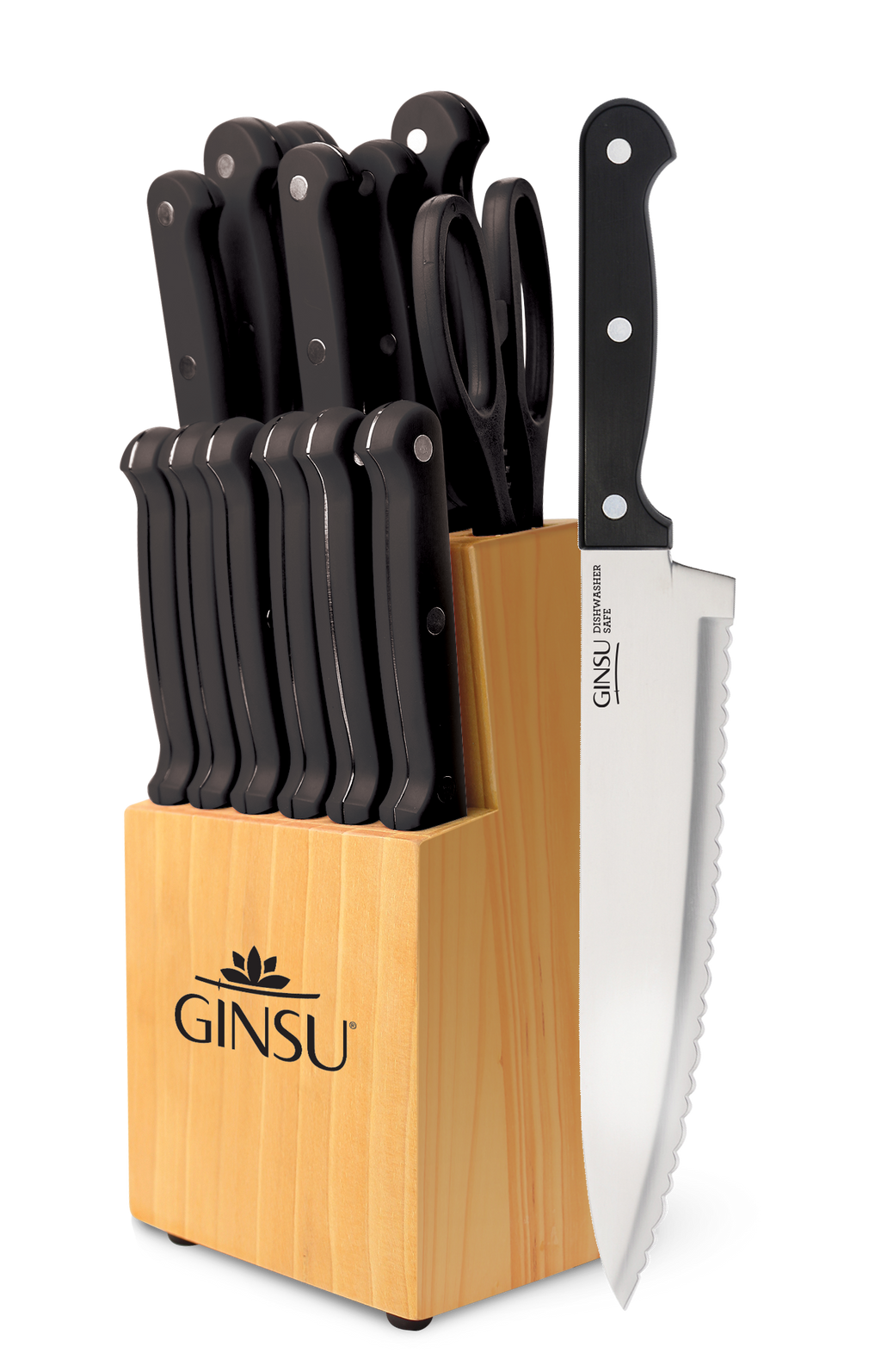 Vintage Ginsu Knives Carve & Serve Set Surgical Stainless Steel