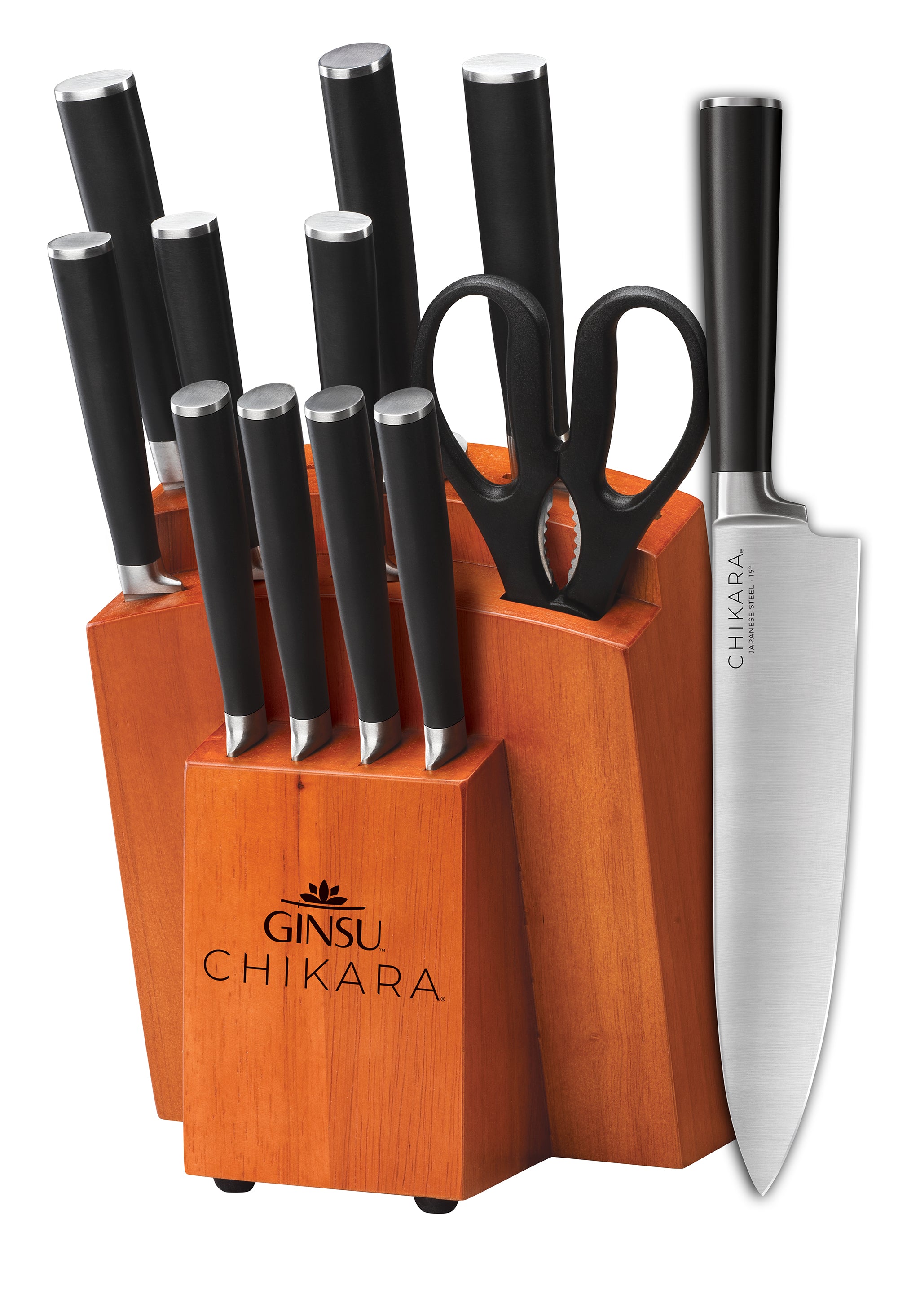 Chikara Series: 12 Piece Cutlery Set with Toffee Block - Ginsu
