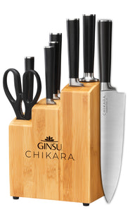 Chikara Series: 8 Piece Cutlery Set with Bamboo Block - Ginsu