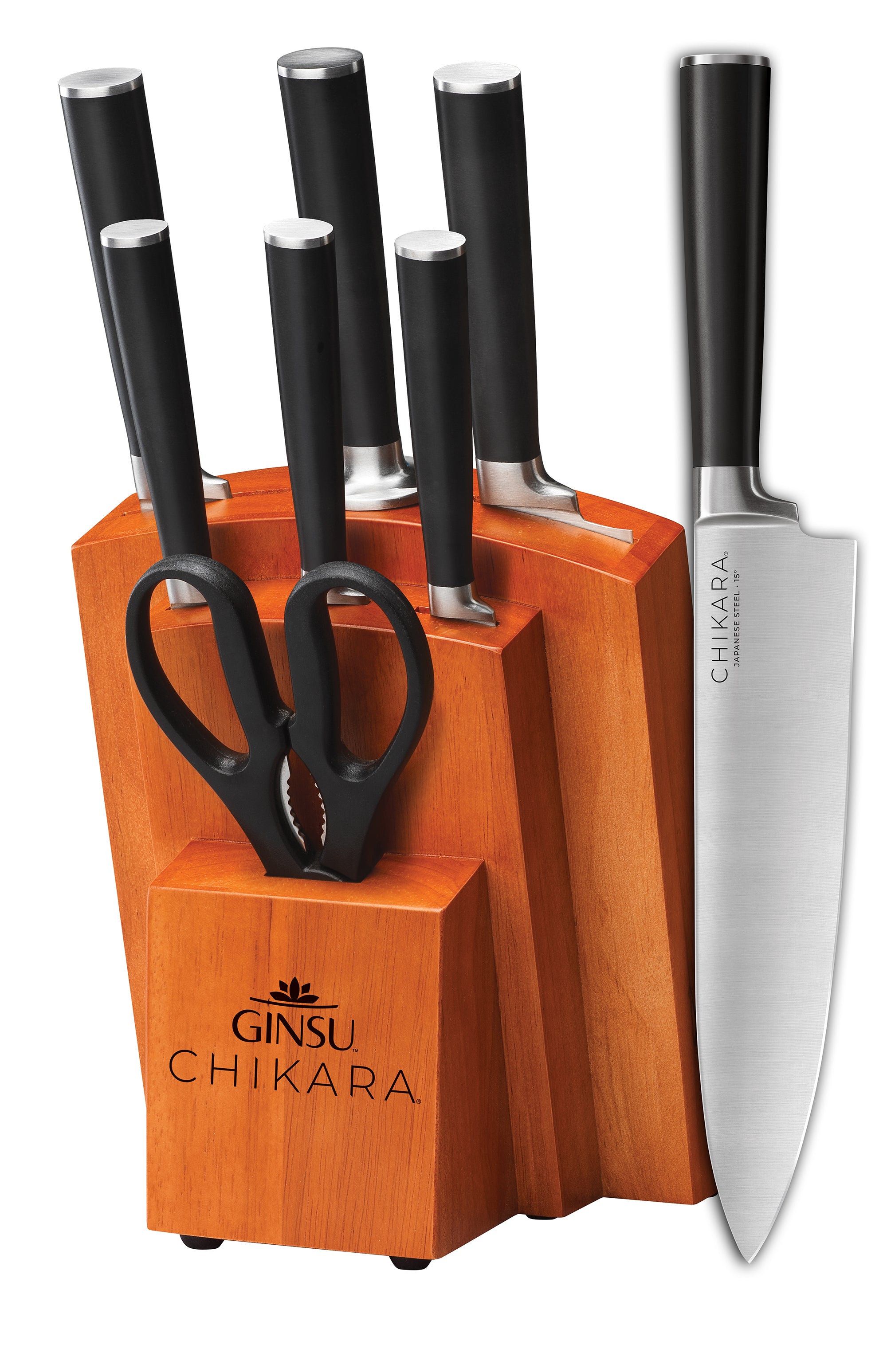GINSU 8' ESSENTIAL SERIES CHEF KNIFE SUNSET YELLOW - NEVER DULL
